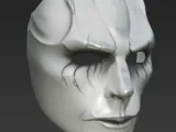 Cracked Horror Face Mask Model Dark Stylized STL for Cosplay-0
