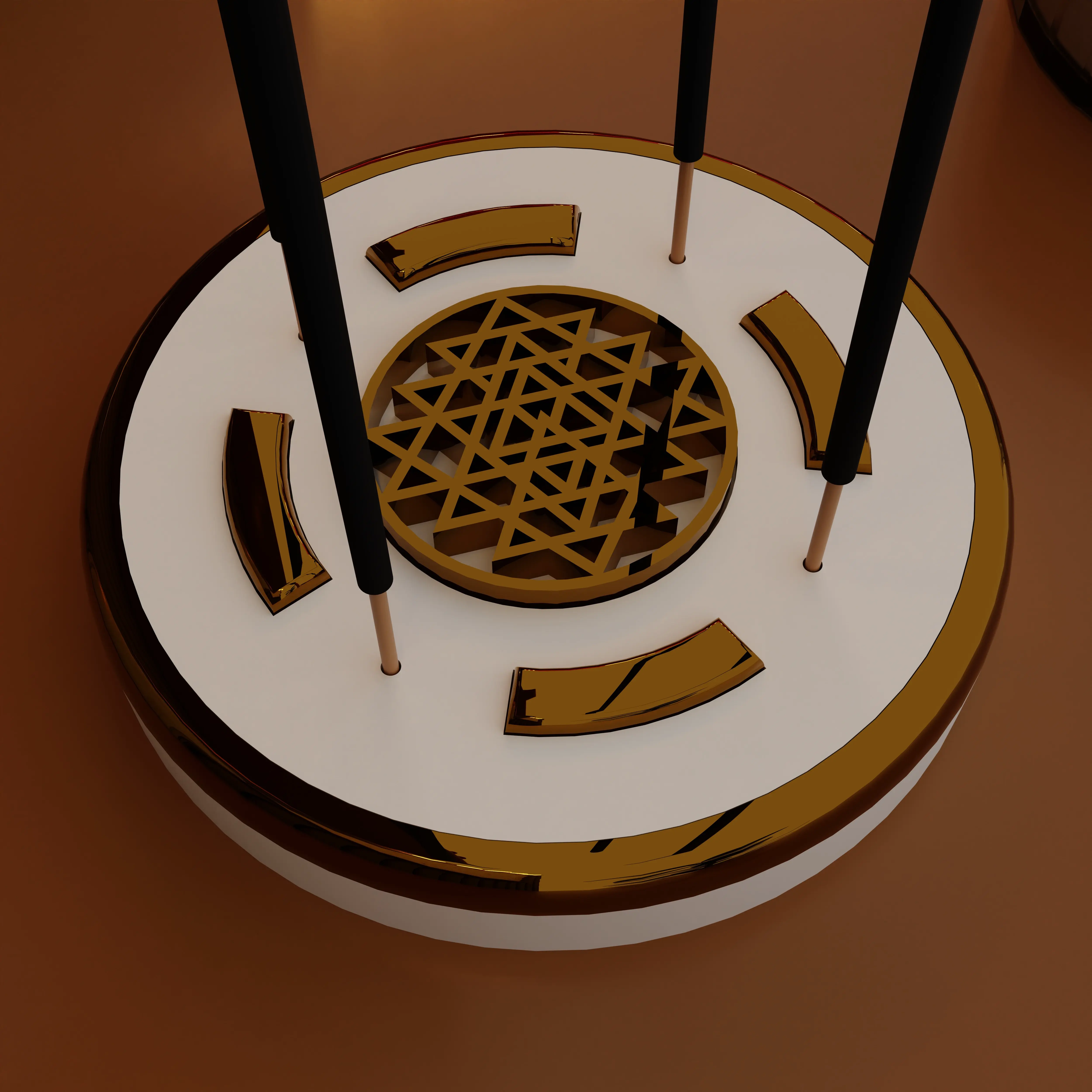 Modern Sri Yantra Incense Holder (Art Deco Style)