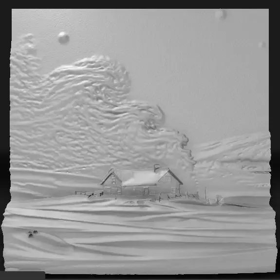 blizzard, chaotic snow gusts
