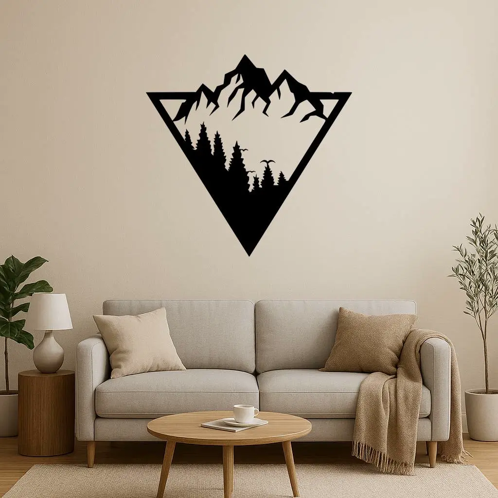 Mountain Birds Wall Art – Triangular Harmony