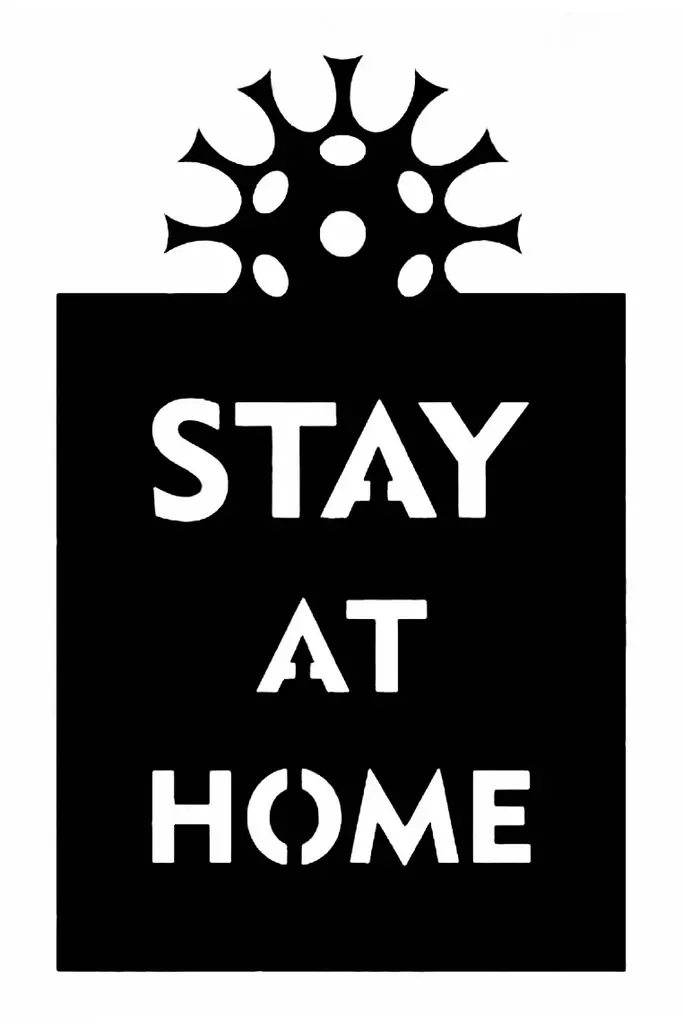 Stay home stencil 2
