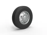 Front custom wheel of semi truck V14 Scale 1:25-1