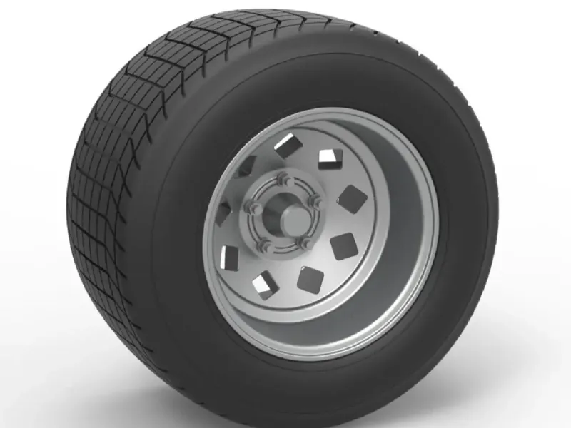 Wheel of Vintage Dirt race car V3 Scale 1:25