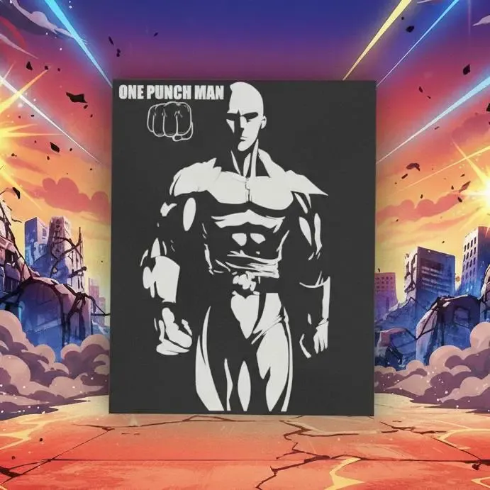 cuadro de saitama "one punch man"