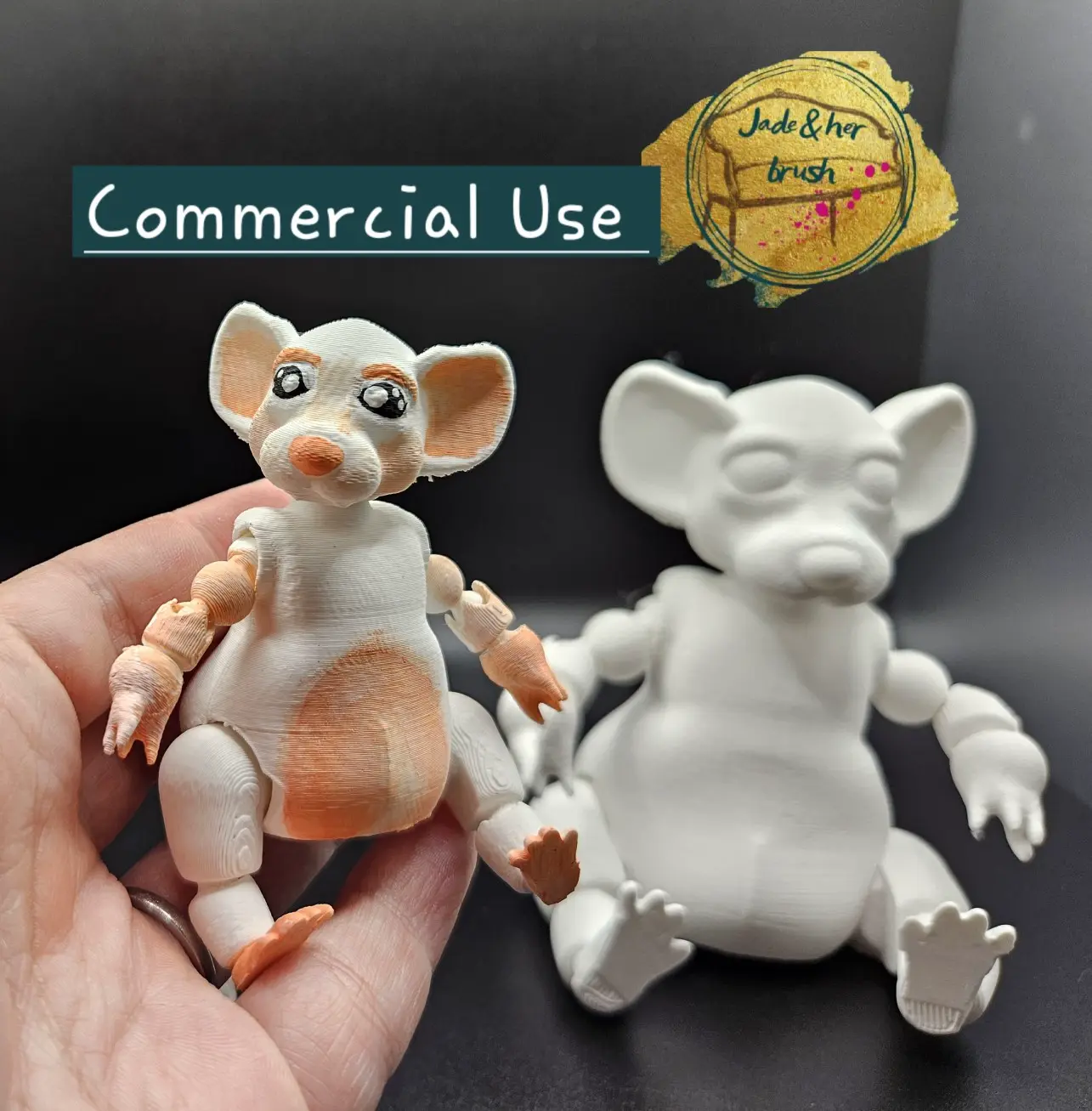 Mini flexi pets, Forest the Rat ball jointed toy