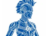 Captain Marvel stencil 2-0