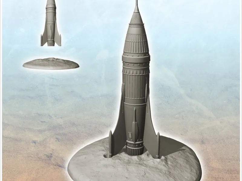 صاروخ إمداد مع برج مستدقة - Terrain Scifi Scifi الخيال العلمي SF