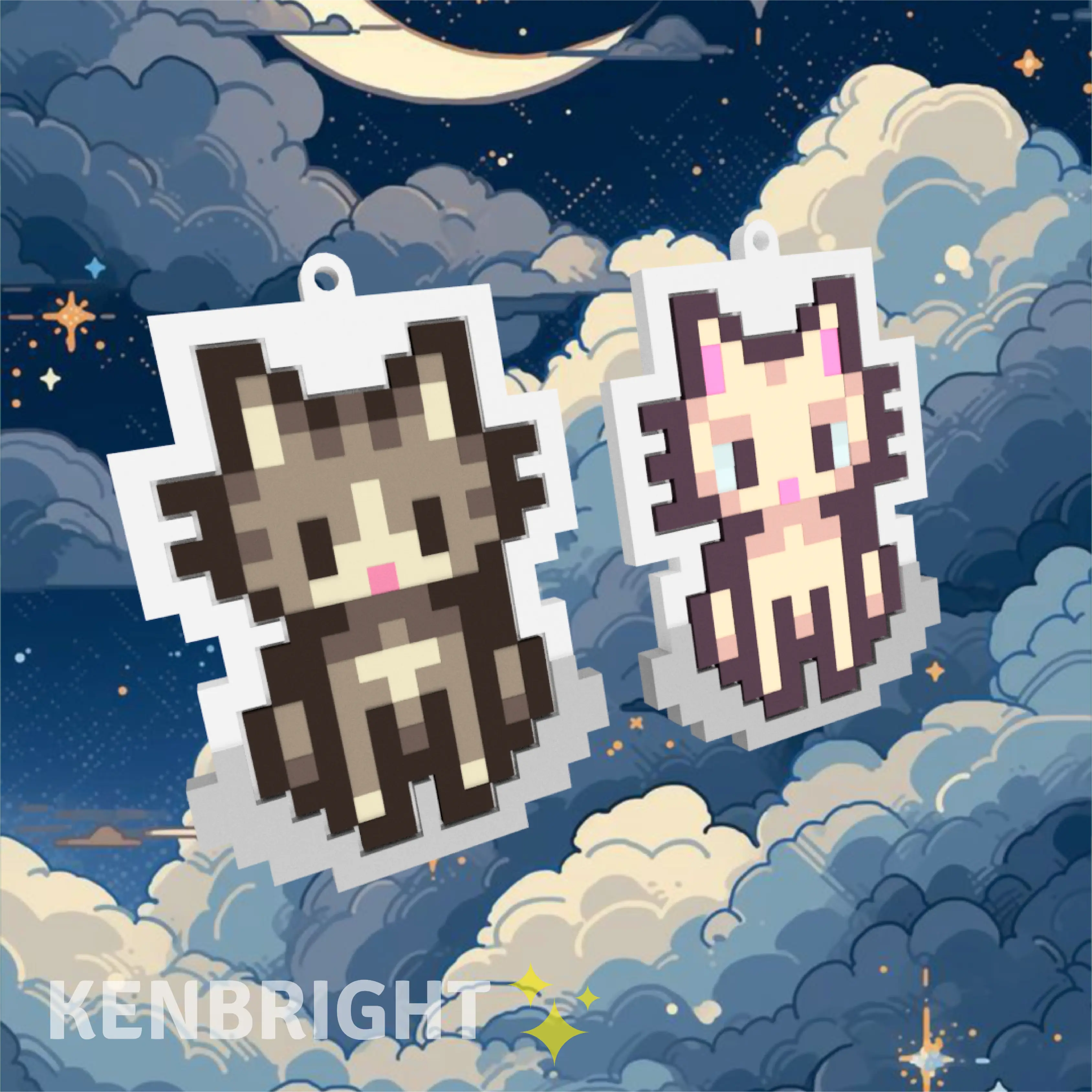STARDEW VALLEY CATS KEYCHAIN