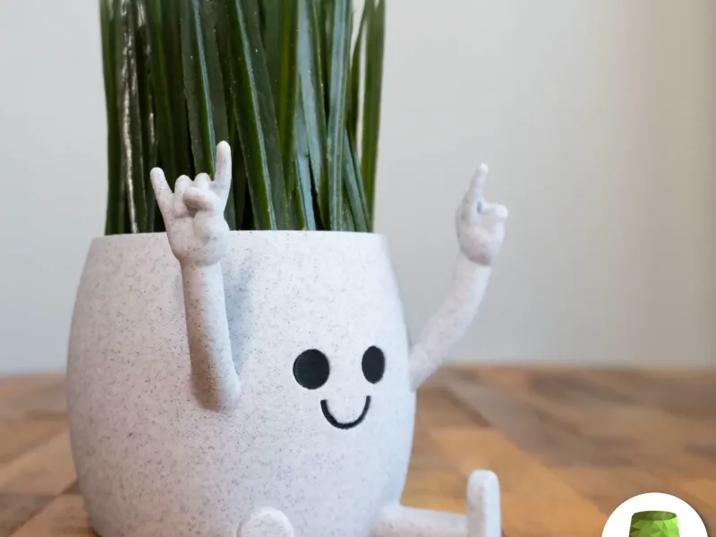 Happy Sitting Pot Horns Hand
