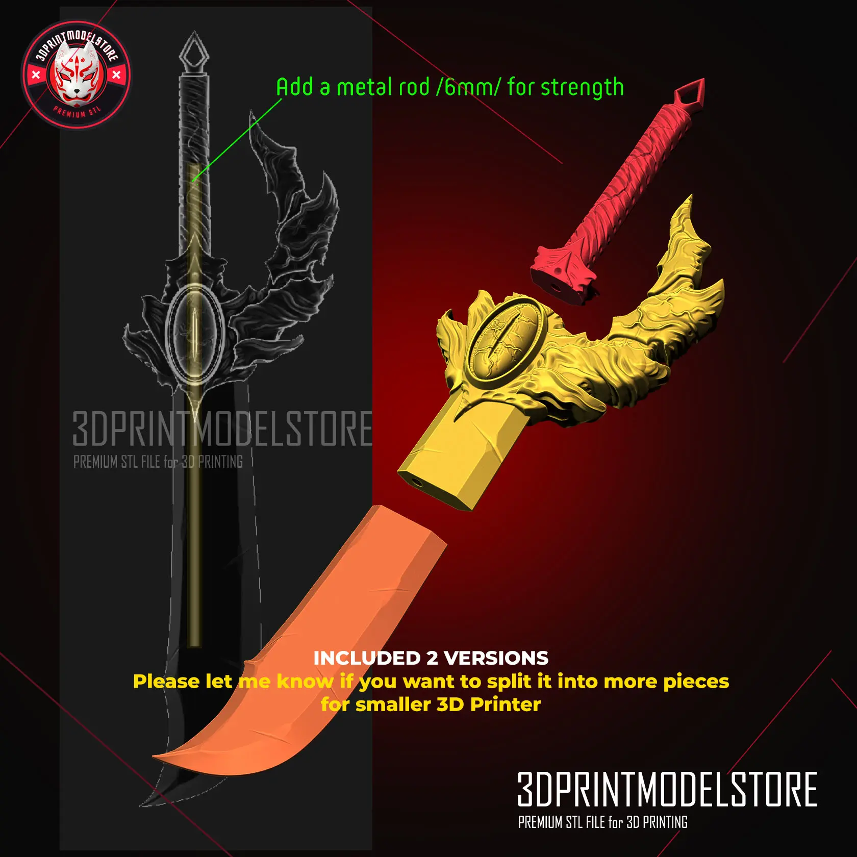 Solo Leveling Dagger Weapon Cosplay - Demon King Knife
