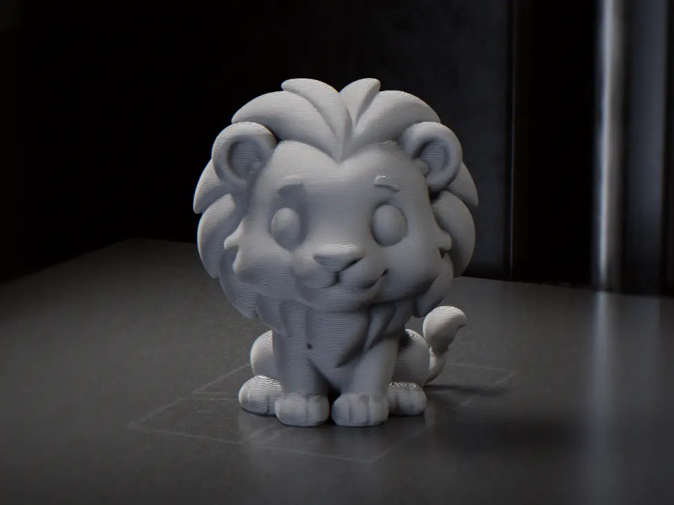 Lion Figurine Animal Sculpture 3D Printable