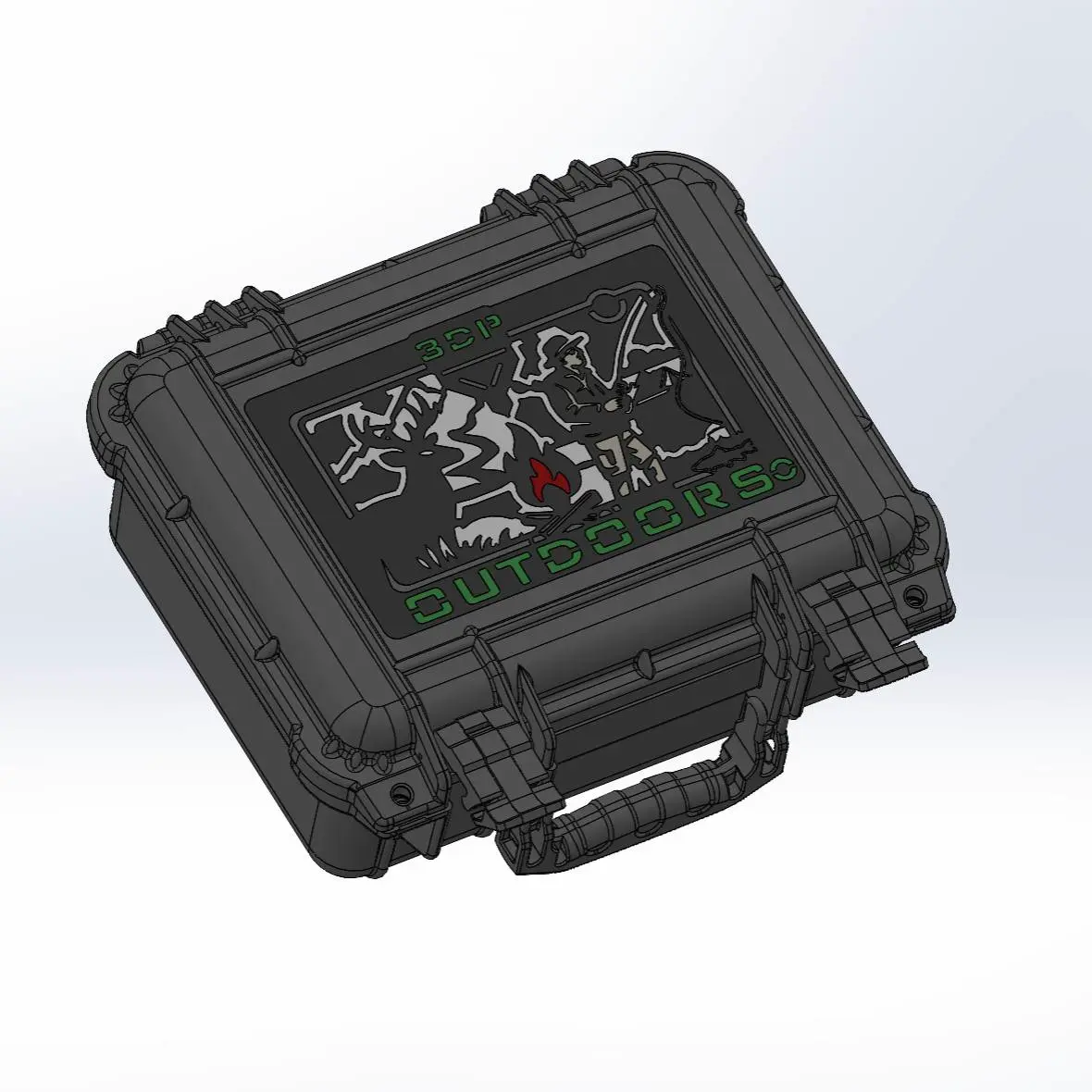 Compact Container 3DP OUTDOORS LOGO Design