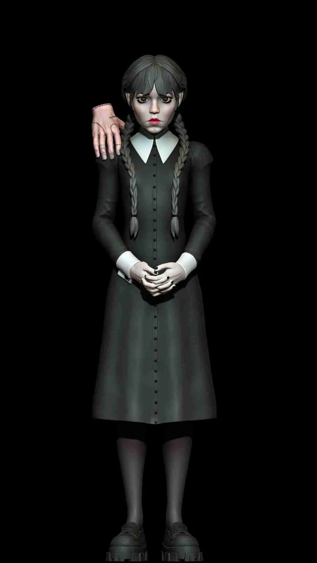 Wednesday Addams fanart sculpt
