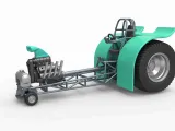 Pulling tractor with single V8 engine Scale 1:25-0