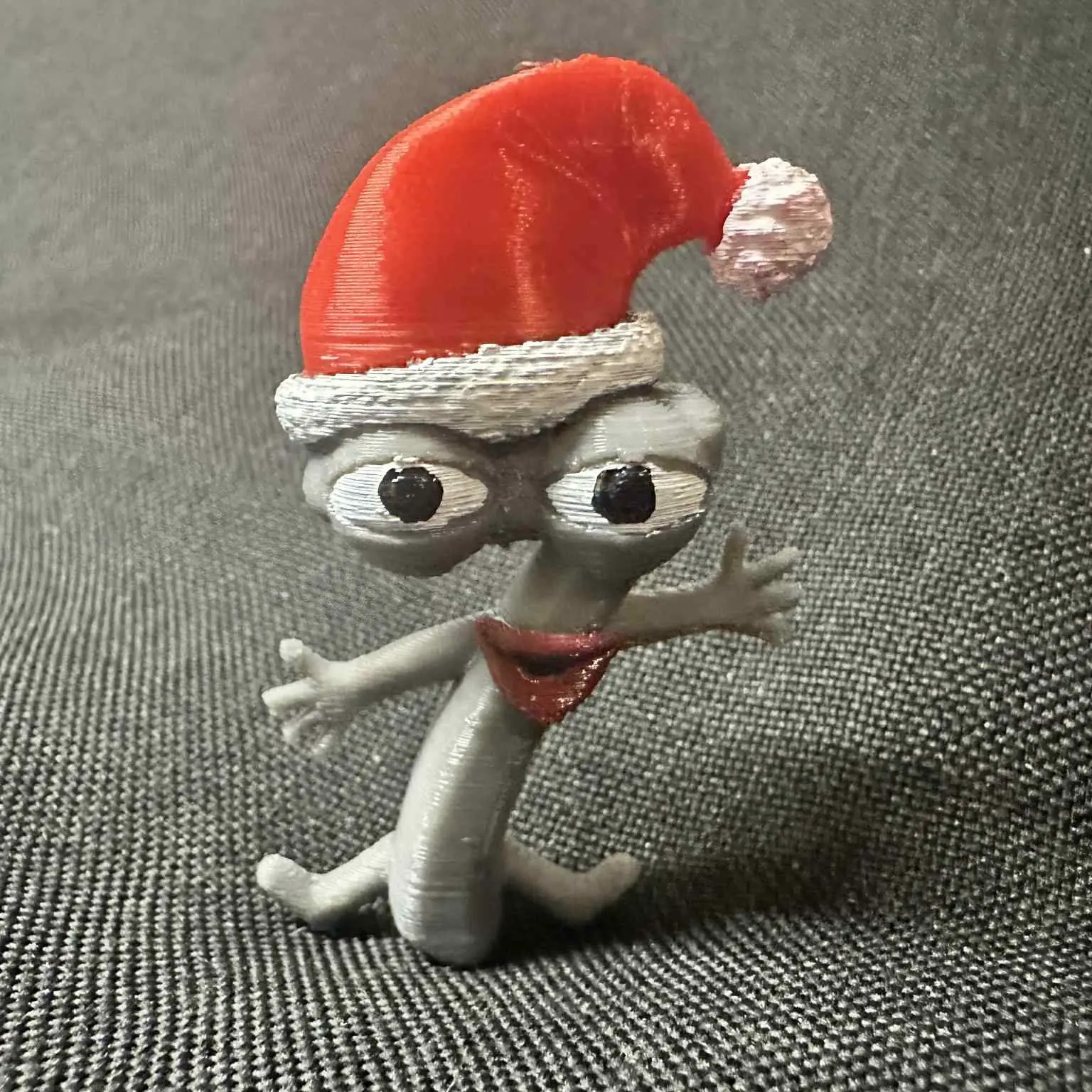 7 - Christmas Number Seven in Santa's Hat- 67 Trend Figurine