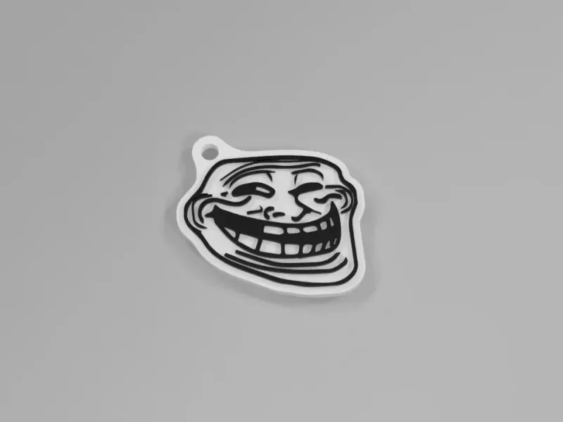 Troll Face Keychain