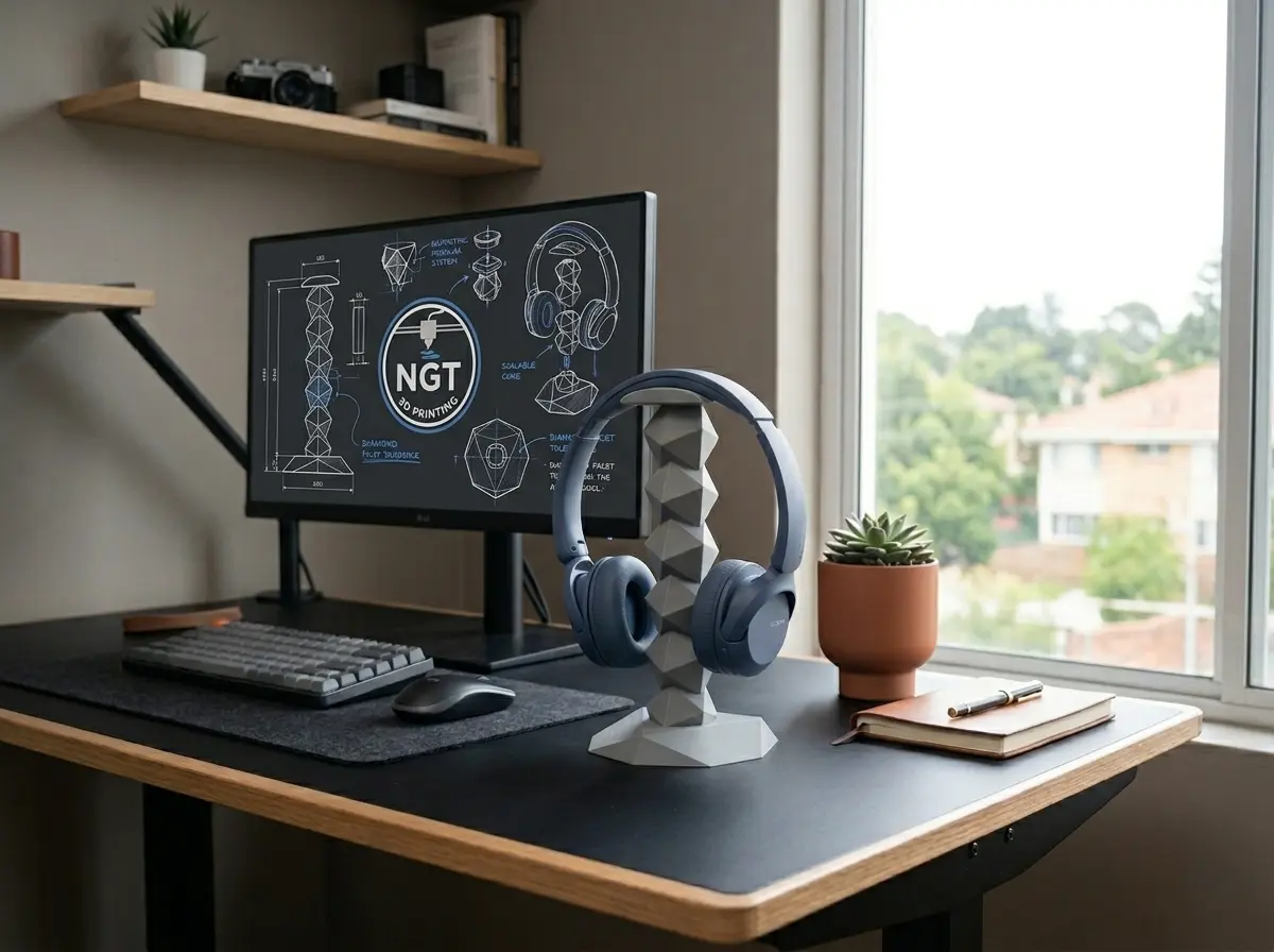 Dodekahedron headphone stand