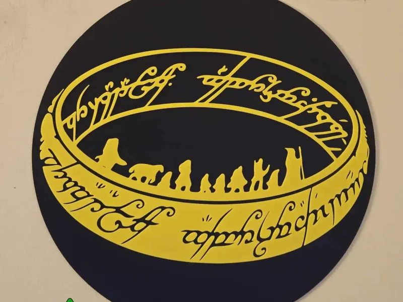 Lord of the Rings LOTR Fellowship of the Ring Sign Placard