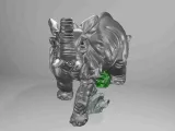 Elephant on grass-3
