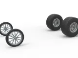 Wheel set of Vintage Front engine dragster V3 Scale 1:25-1