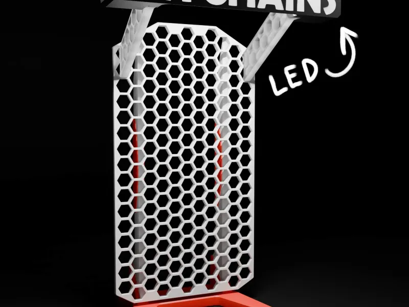 Keychains Hex Led Display for KYZ HSW Stand