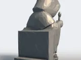 Low Poly Halloween Ghost - Geometric Ghost Figure-3