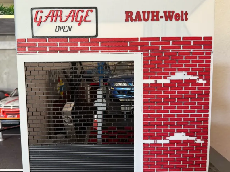 Miniatur-Garagenwand 1:18 Diorama