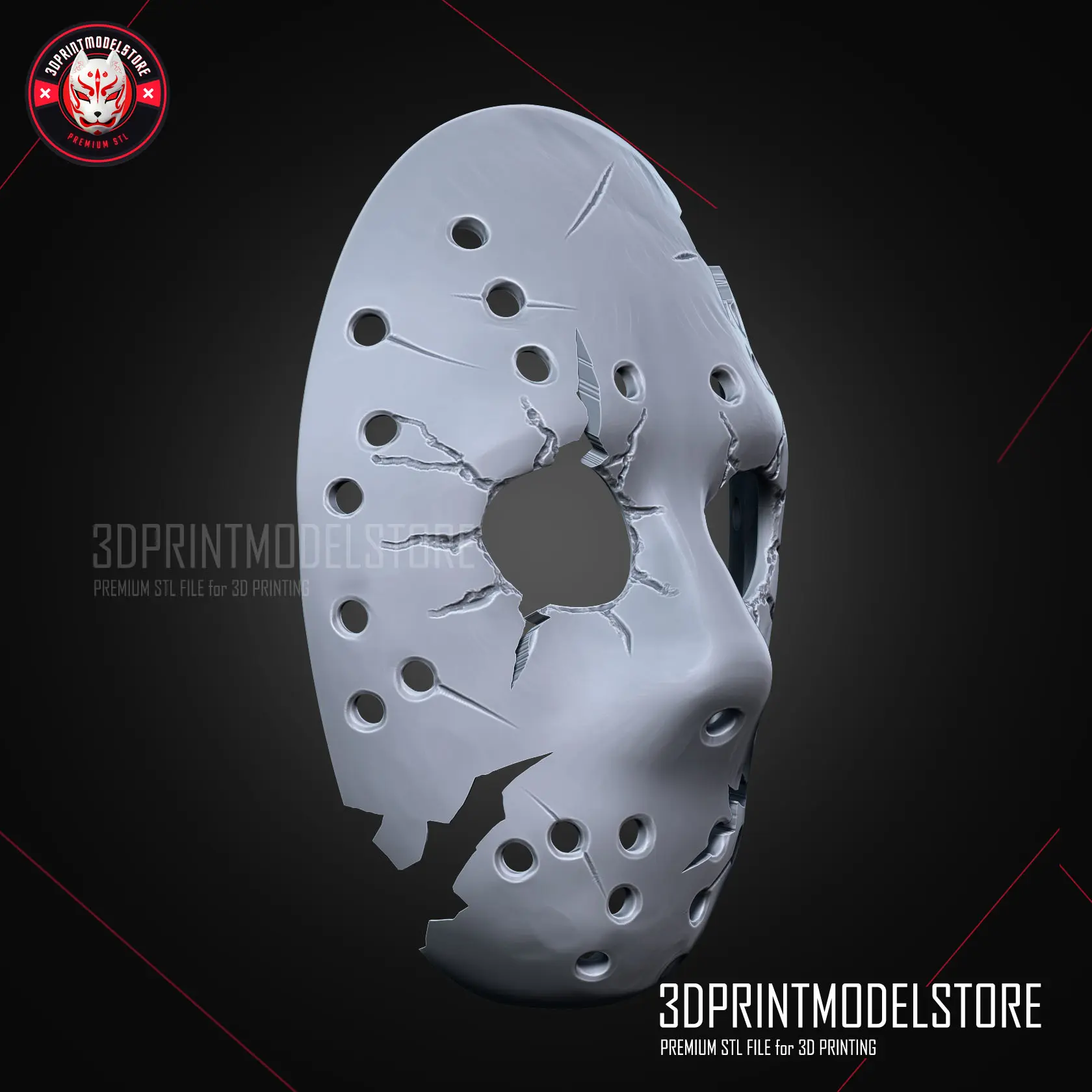 Masca lui Jason Friday The 13th Broken Halloween 3D Print Model