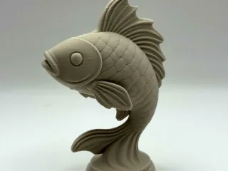 Jumping Koi Fish Statue