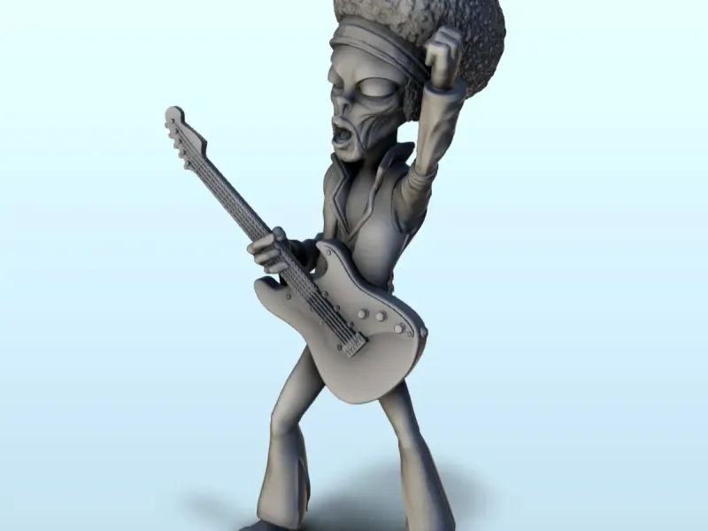 Alien Jimi Hendrix with costume and guitar (16) (+ pre-suppo