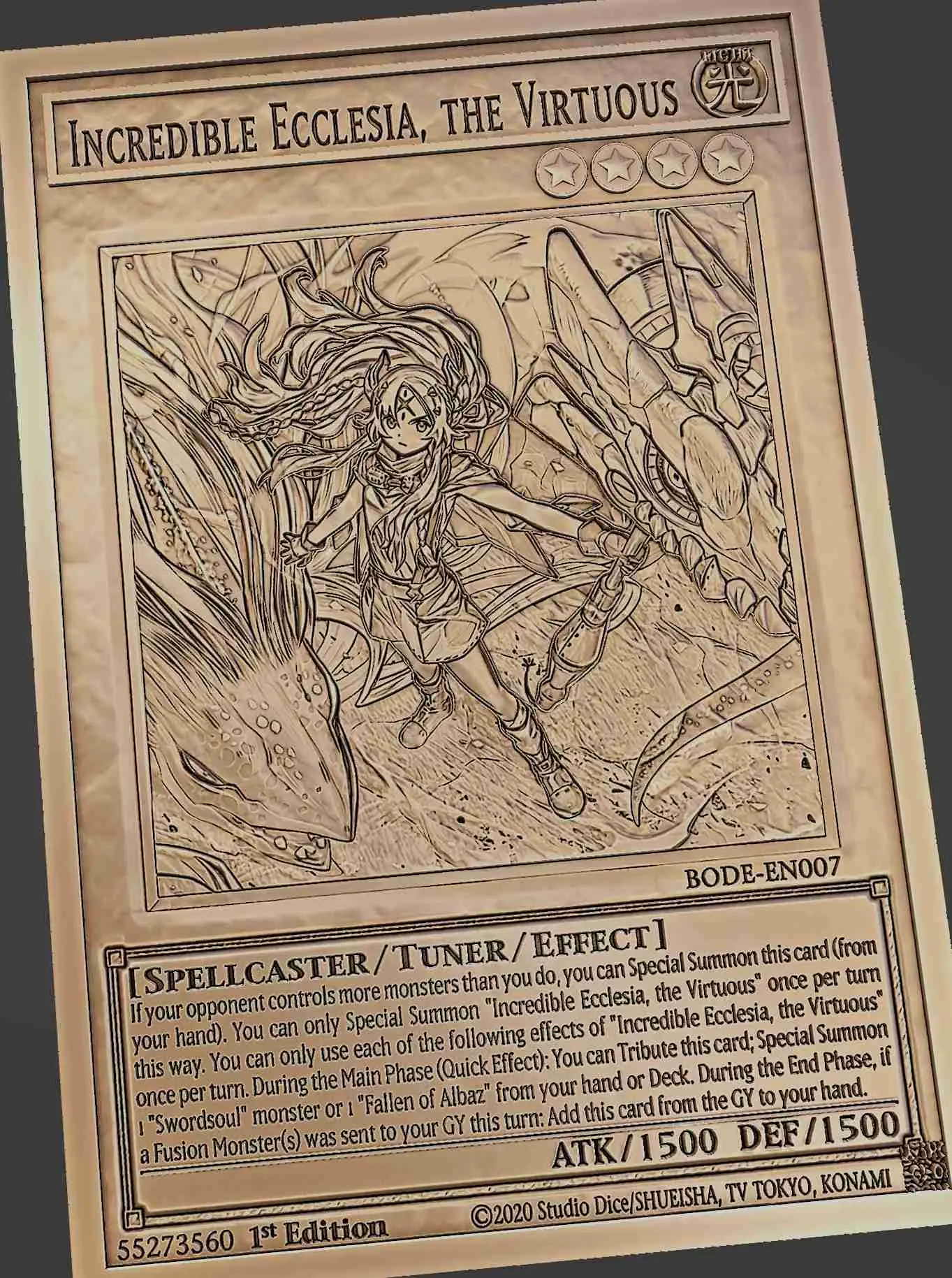 INCREÍBLE ECCLESIA, LA VIRTUOSA - YUGIOH