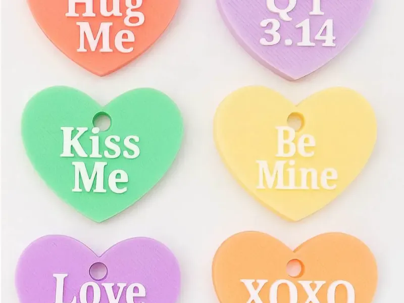 Valentine’s candy heart charms