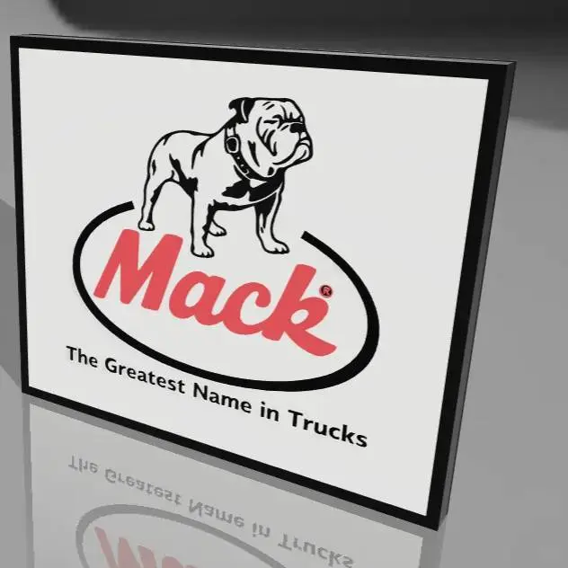 80s–90s Mack Truck logo lightbox