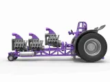 Pulling tractor with 3 engines V8 Version 1 Scale 1:25-4