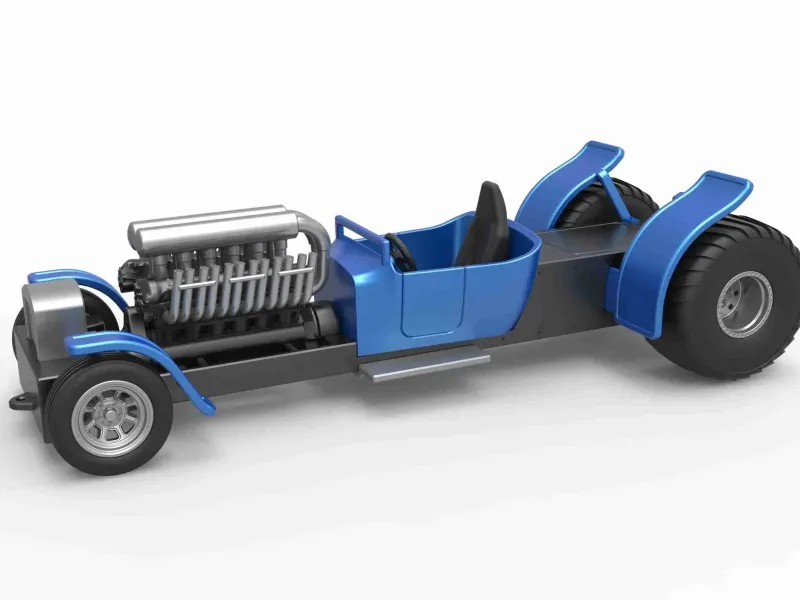 Pulling truck 2wd Hot rod with V12 Scale 1:25