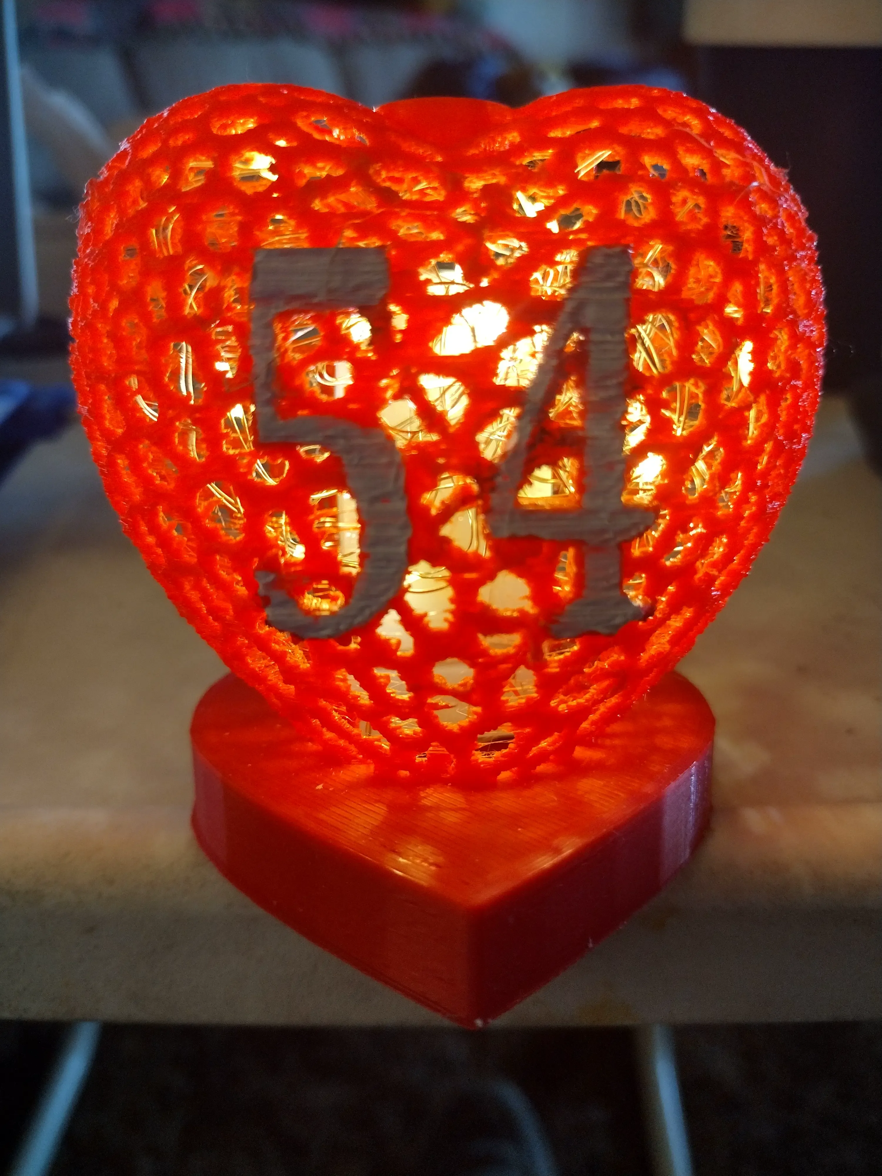 Lighted Valentine Lace Heart