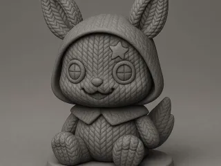 Knitted Dark Bunny