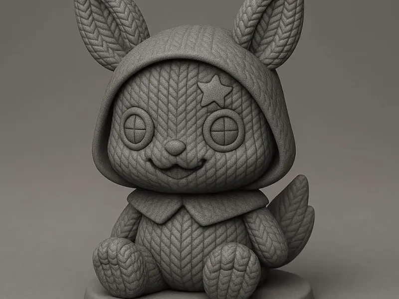 Knitted Dark Bunny
