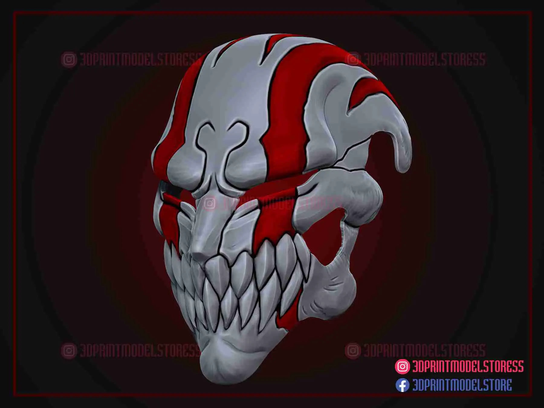 Bleach Ichigo Hollow Mask - Anime Cosplay Halloween Costume