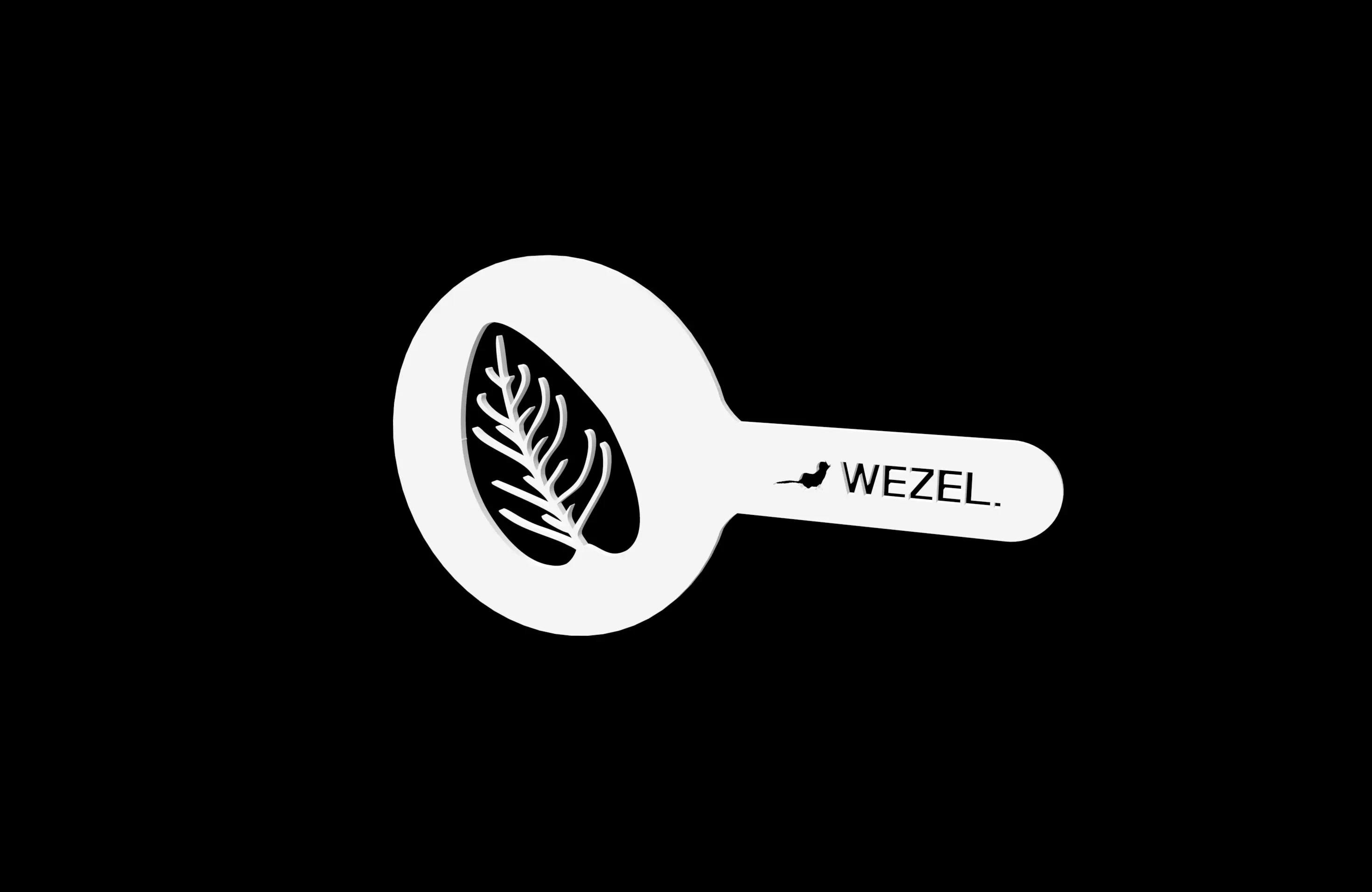 Leaf 2 - Coffee Stencil/ Foodstencil