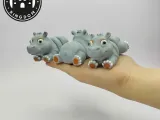 Flexi Tiny Hippo, Keycahin version and 3MF files included-6