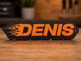 Flame Name Tag - Denis-1