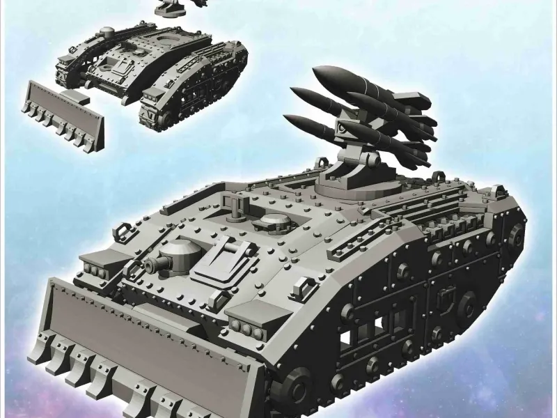 Imperial Raptor tank with front blade (orbital missile launc
