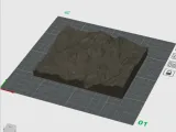 Mountain Terrain Relief Tile – Topographic Landscape STL-8