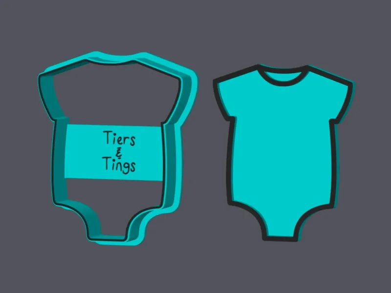 Baby Onesie - Cookie Cutter with stamp