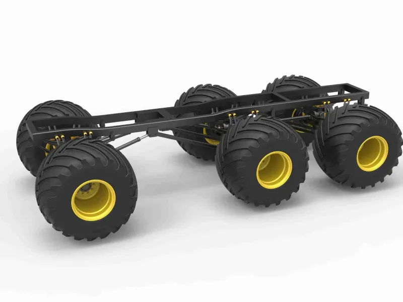 Chassis of 6x6 Monster Truck Version 2 Scale 1:25