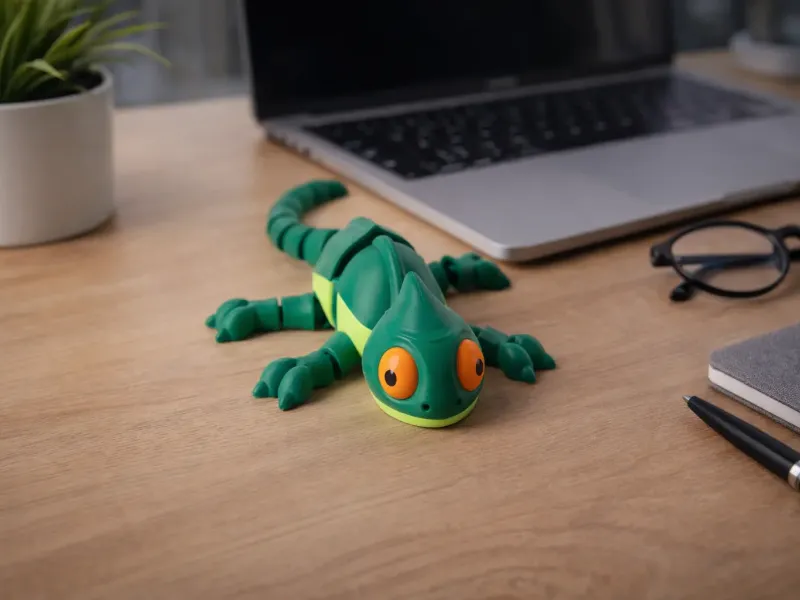 Flexi Chameleon Toy - Articulated Fidget Lizard