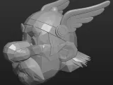 origami asterix head model-3