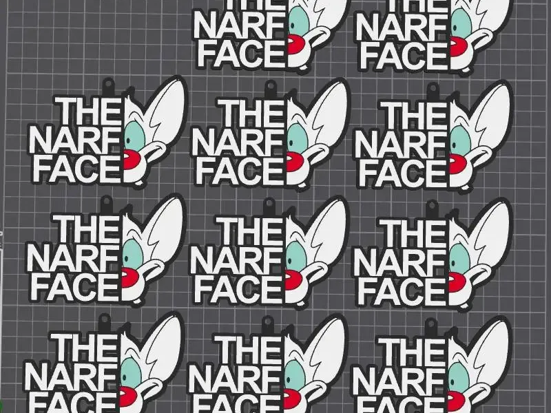 multiple The Narf Face keychain from Pinky & the brain