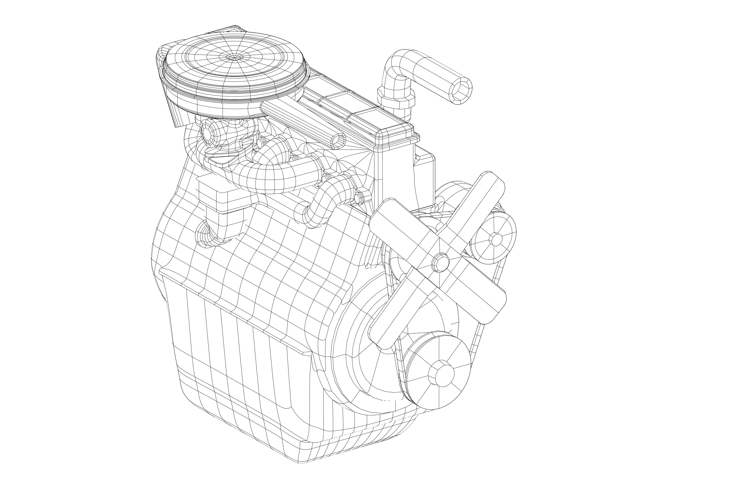Old straight engine inline engine